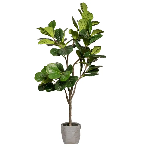 Vintage Home Artificial Faux Fig Tree  68" Large Fake Plant Real Touch Indoor Home and Office Accent Décor with Eco Planter