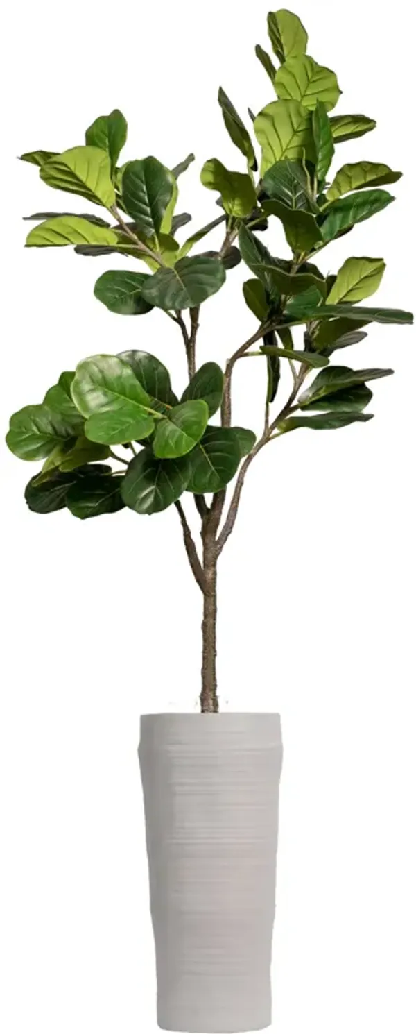 Vintage Home Artificial Faux Fig Tree  68" Large Fake Plant Real Touch Indoor Home and Office Accent Décor with Eco Planter