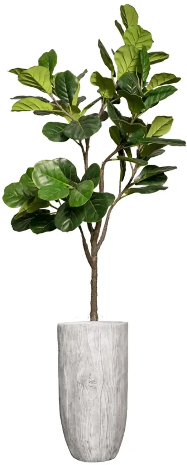 Vintage Home Artificial Faux Fig Tree  68" Large Fake Plant Real Touch Indoor Home and Office Accent Décor with Eco Planter