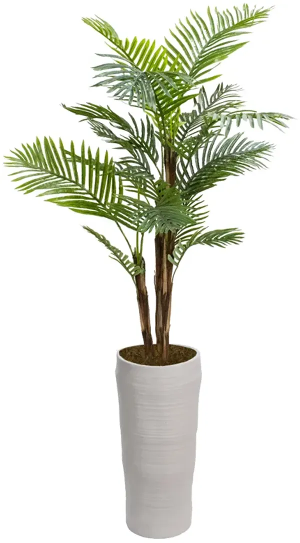 71" Artificial Faux Real Touch Palm Tree