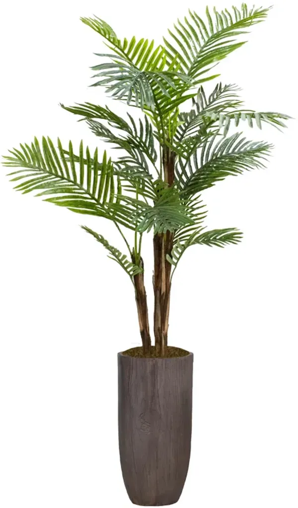 71" Artificial Faux Real Touch Palm Tree