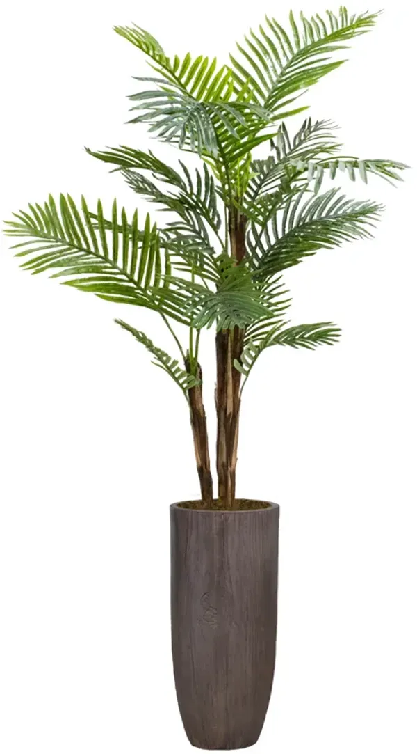 71" Artificial Faux Real Touch Palm Tree