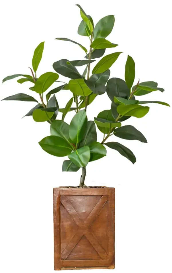 54" Faux Artificial Real Touch Rubber Tree
