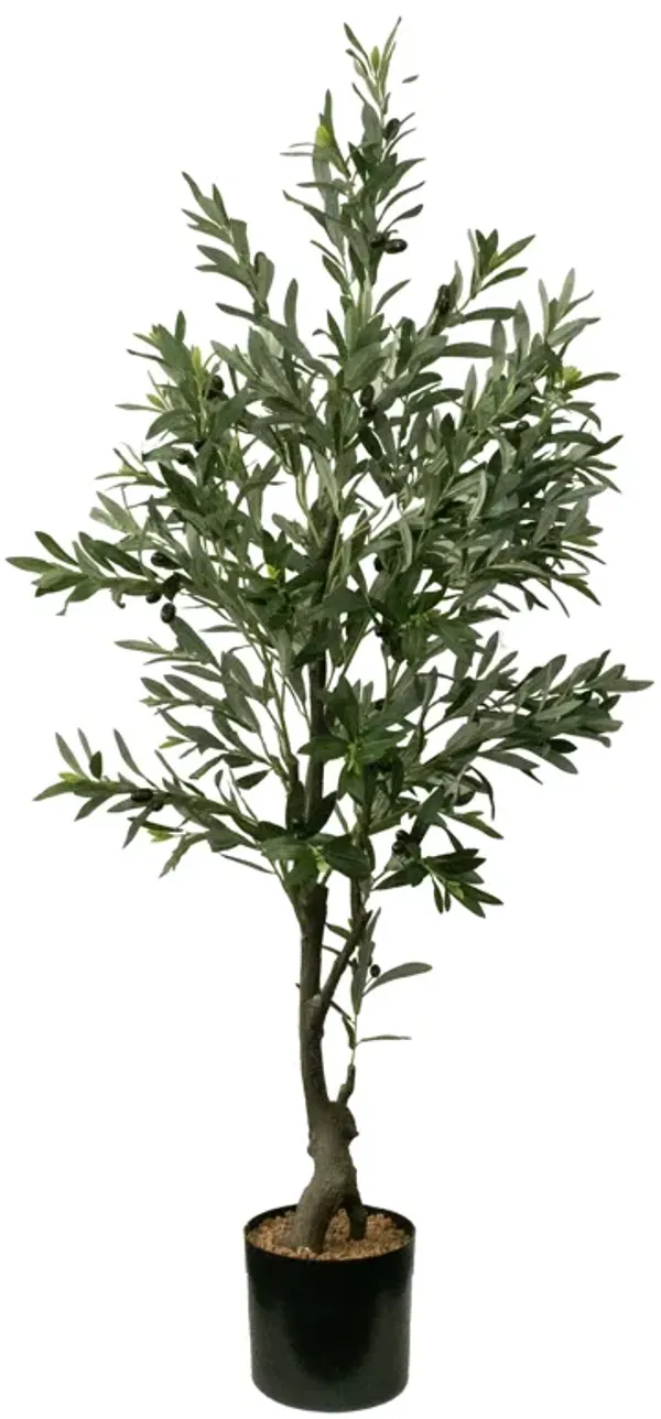60" Faux Olive Tree – Realistic Artificial Tree for Indoor Home & Office Décor