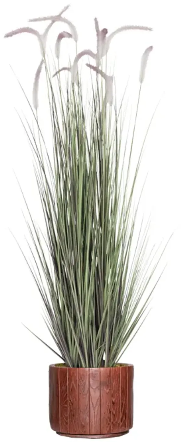 Faux Foxtail Grass 60” | Purple and White topped | Vintage Home