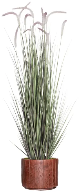Faux Foxtail Grass 60” | Purple and White topped | Vintage Home