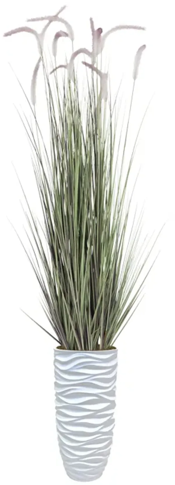 Faux Foxtail Grass 60” | Purple and White topped | Vintage Home
