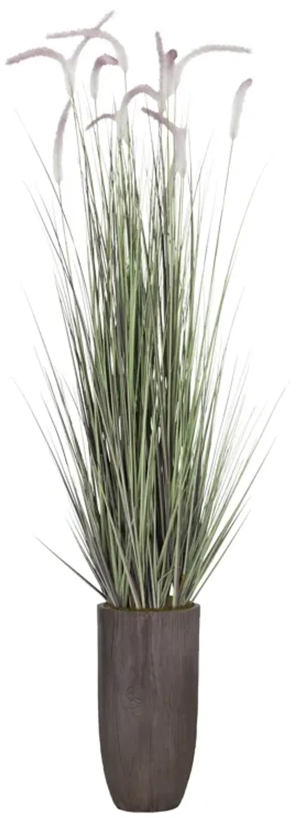 Faux Foxtail Grass 60” | Purple and White topped | Vintage Home