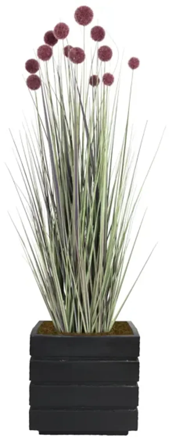 48" Artificial Faux Red PomPom Grass | Home Decor By Vintage Home