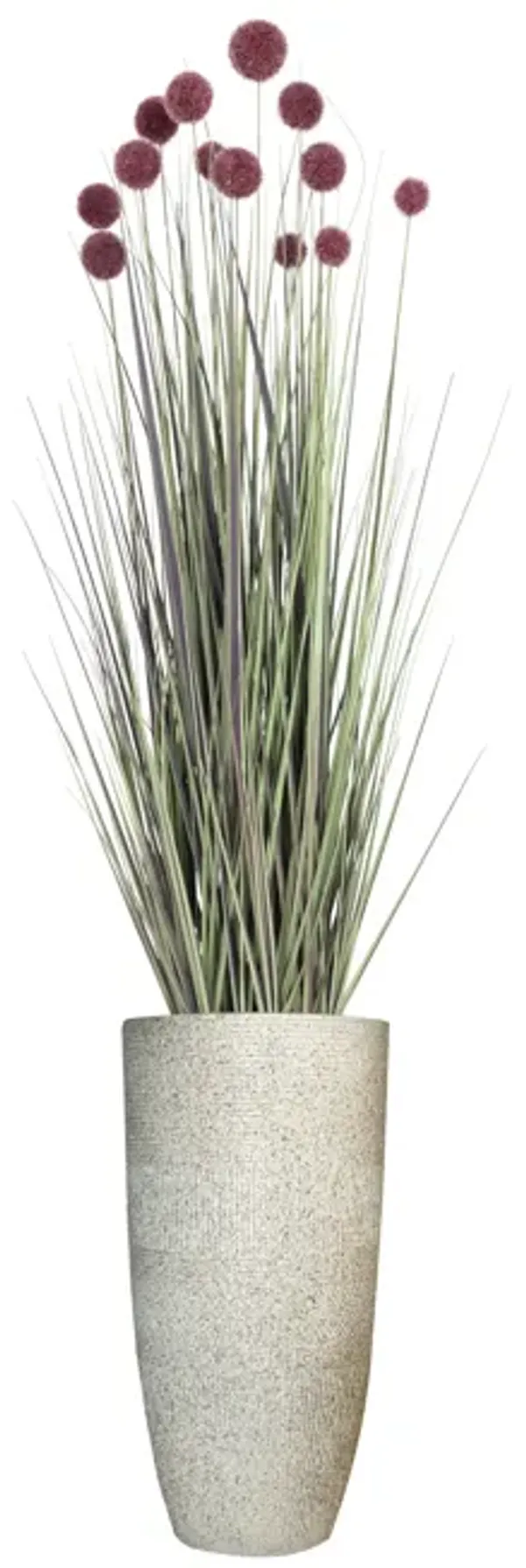 48" Artificial Faux Red PomPom Grass