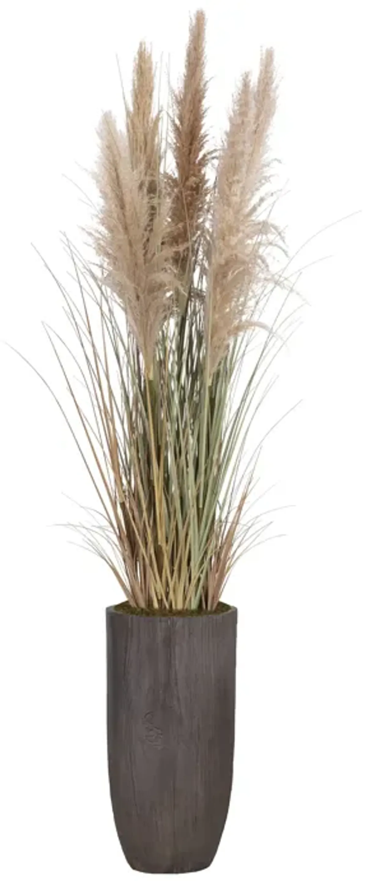 60" Tall Faux Beige Pampas Grass
