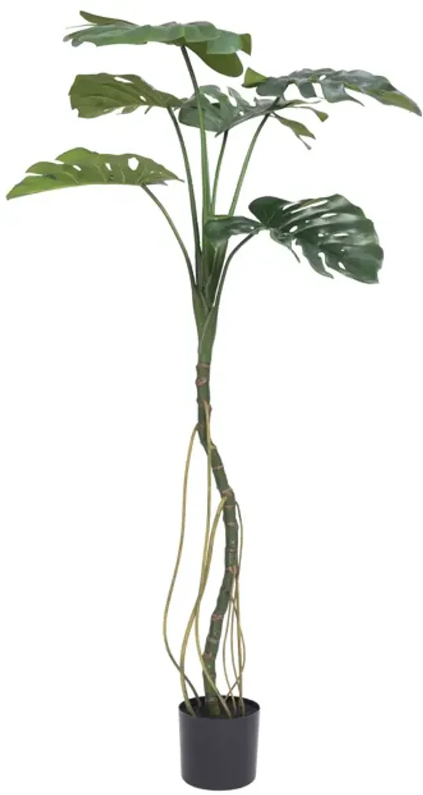 Artificial Monstera plant | 48" Vintage real touch | Tropical Decor by Vintage Home