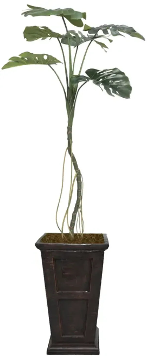 Artificial Monstera plant | 48" Vintage real touch | Tropical Decor by Vintage Home