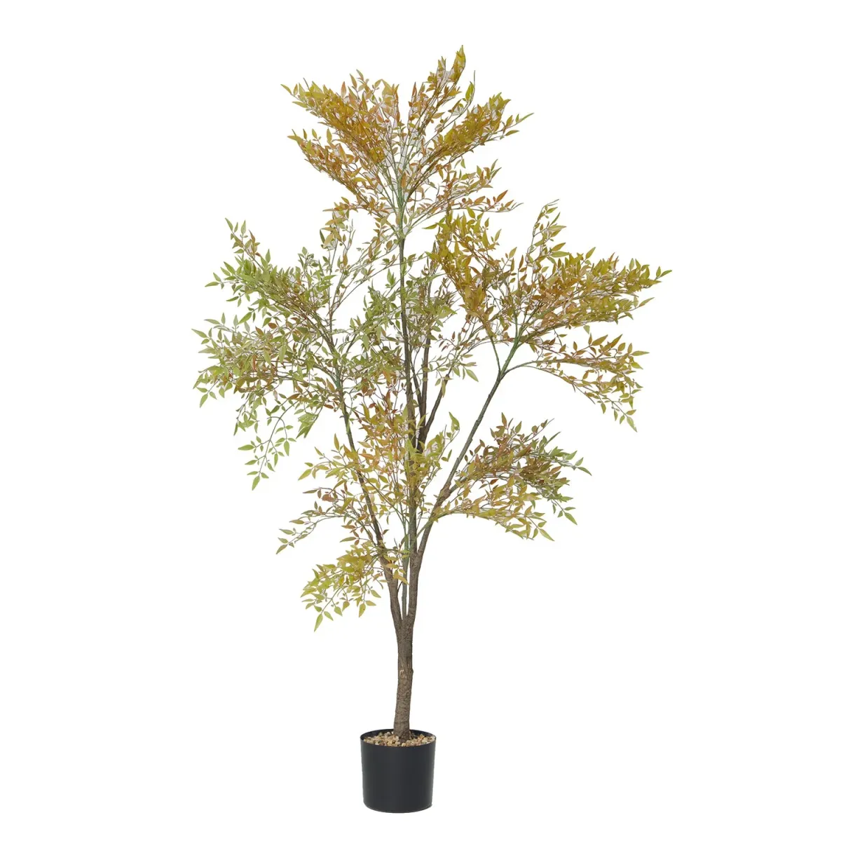 70" Heavenly Bamboo Tree with Vibrant Fall Colored Leaves | Beautiful Indoor Fall Décor