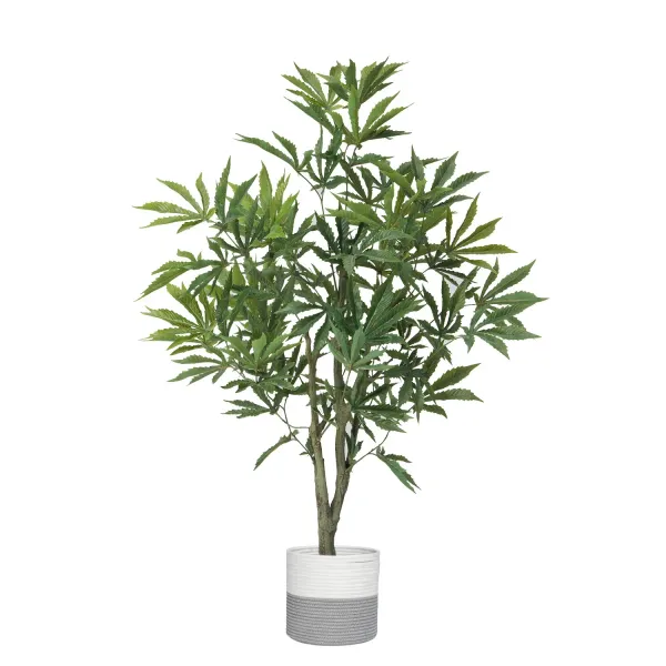 36" Faux Artificial Cannabis Plant – Realistic Lifelike Indoor Décor for Home & Office