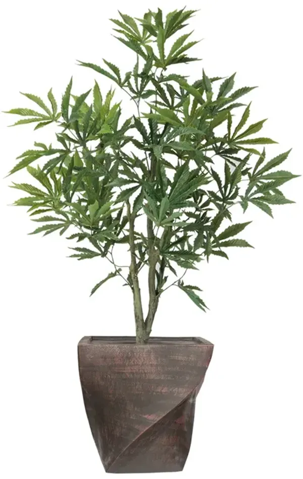 36" Faux Artificial Cannabis Plant – Realistic Lifelike Indoor Décor for Home & Office