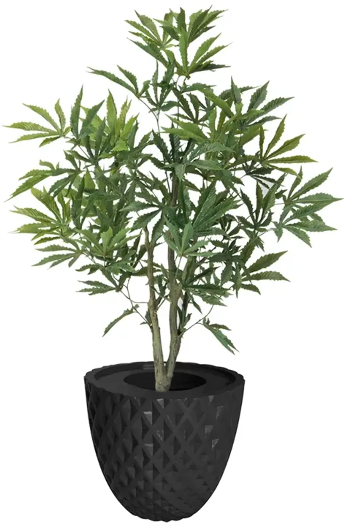 36" Faux Artificial Cannabis Plant – Realistic Lifelike Indoor Décor for Home & Office
