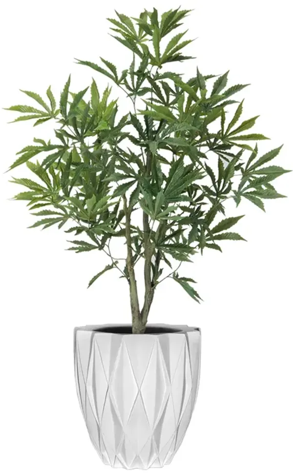 36" Faux Artificial Cannabis Plant – Realistic Lifelike Indoor Décor for Home & Office