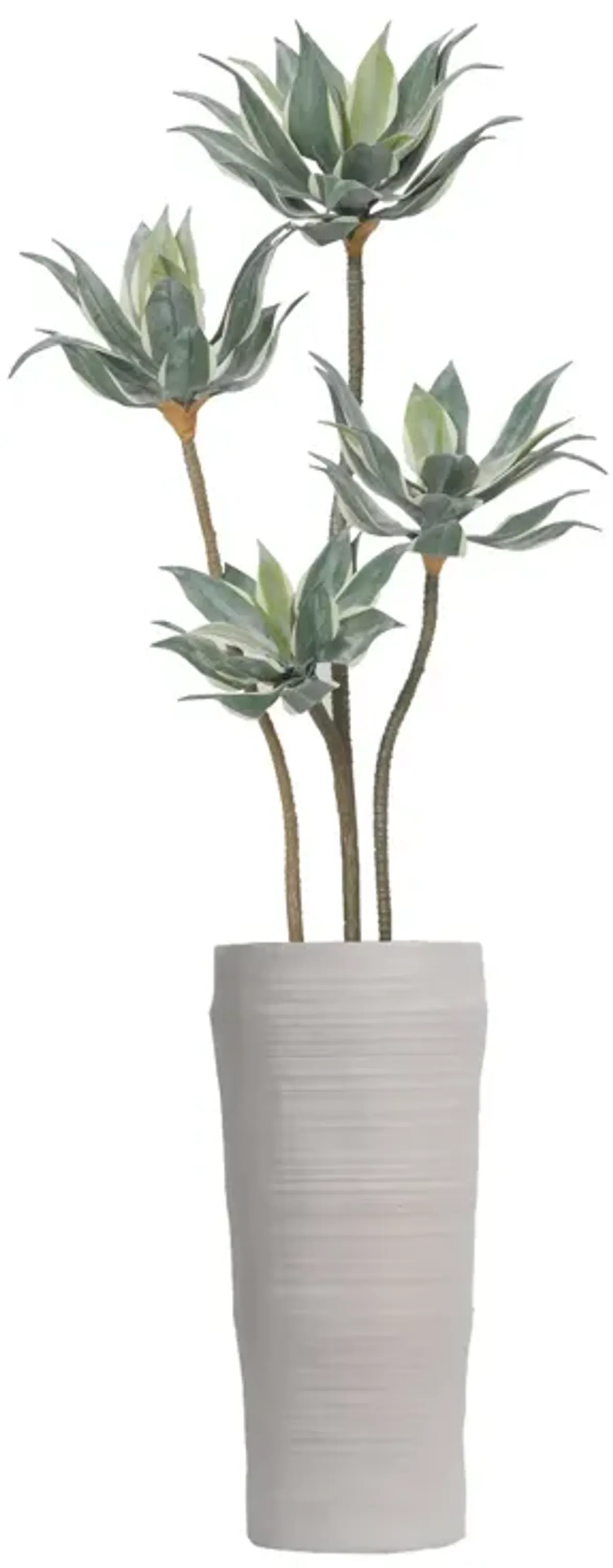 50" Vintage Real Touch Faux Succulent in a black pot - perfect for indoor and outdoor modern décor