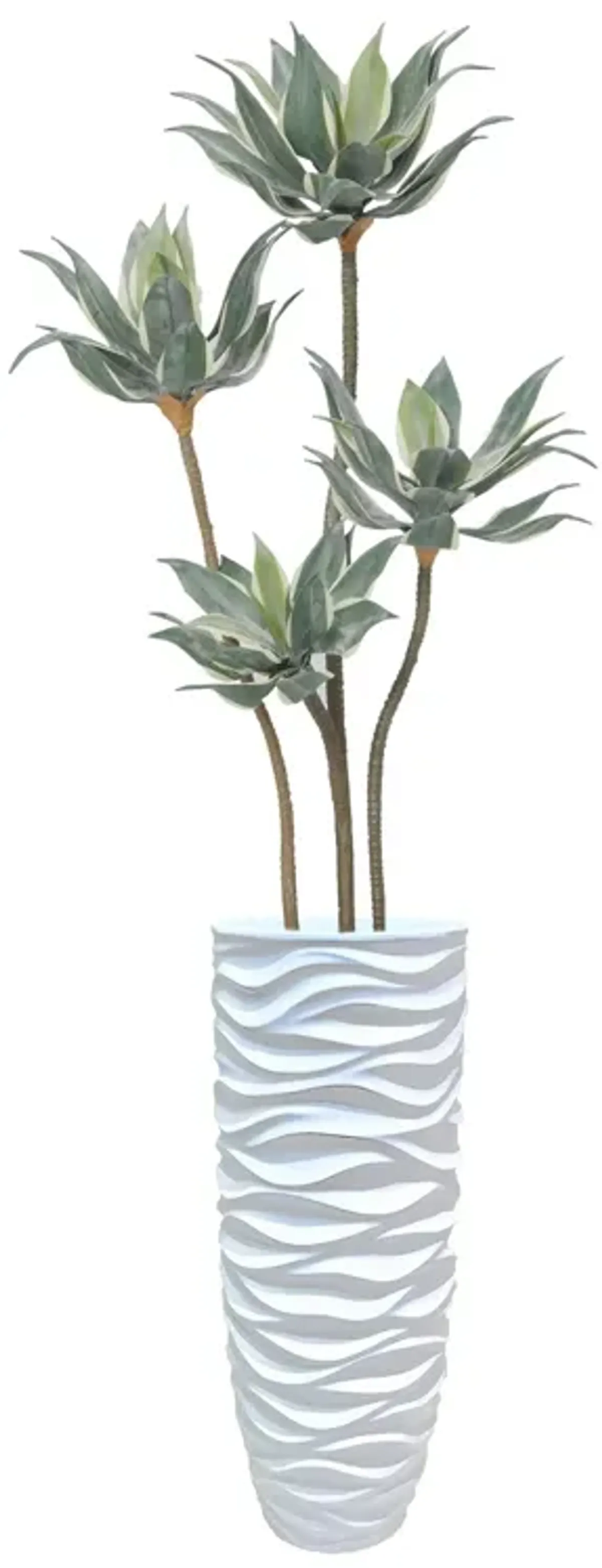 50" Vintage Real Touch Faux Succulent in a black pot - perfect for indoor and outdoor modern décor