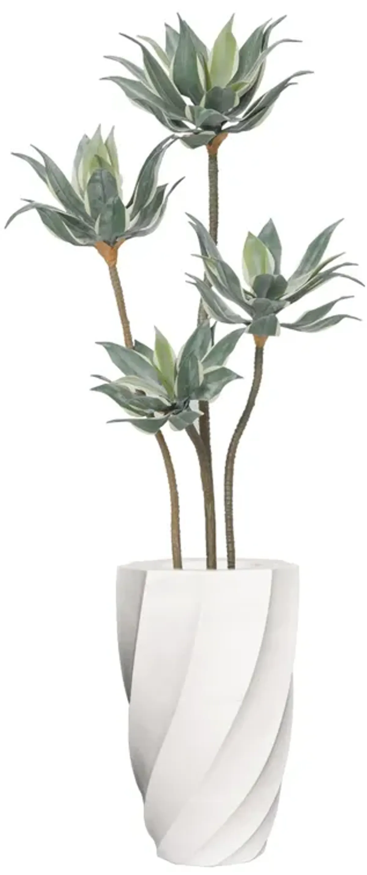 50" Vintage Real Touch Faux Succulent in a black pot - perfect for indoor and outdoor modern décor
