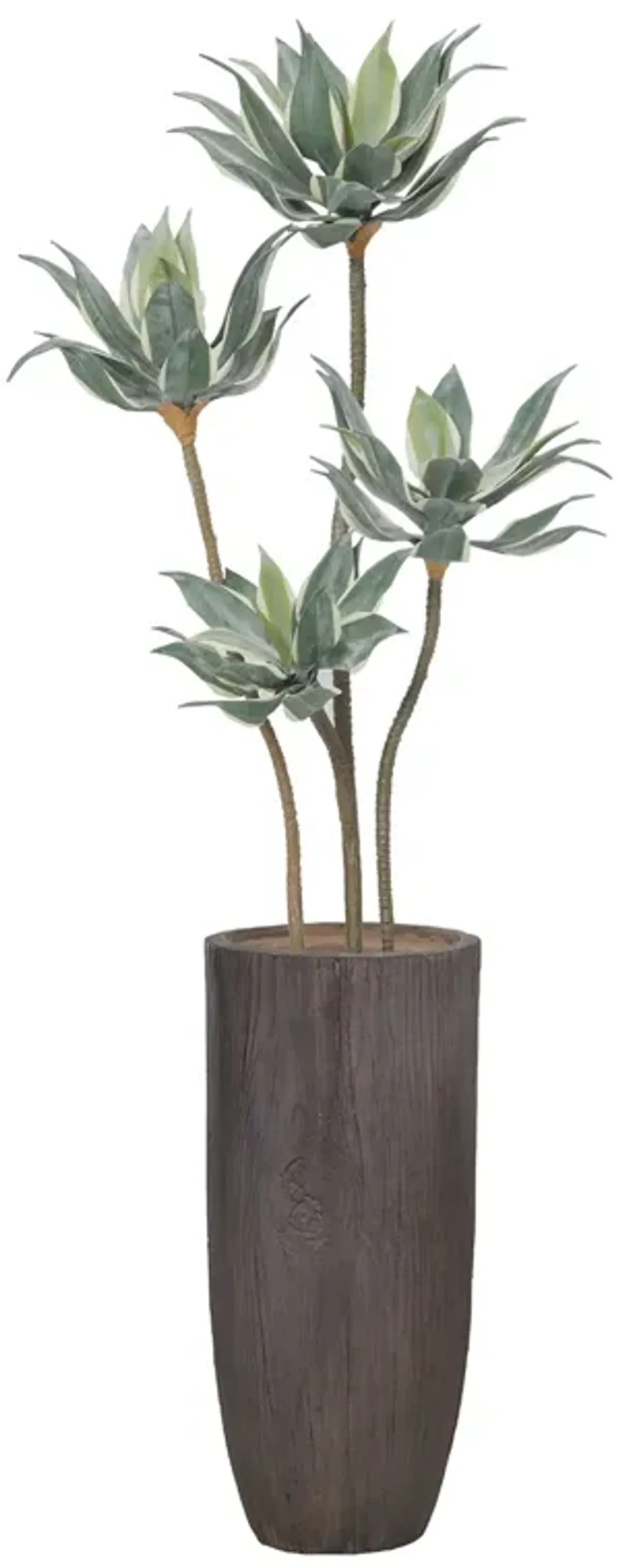 50" Vintage Real Touch Faux Succulent in a black pot - perfect for indoor and outdoor modern décor