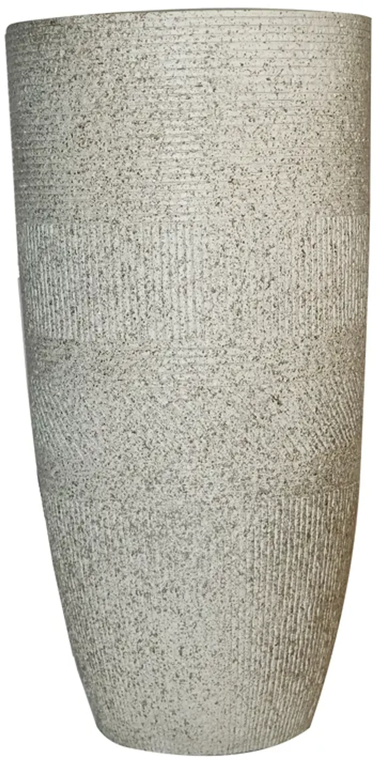 22" Tall Beige Fiberstone Planter