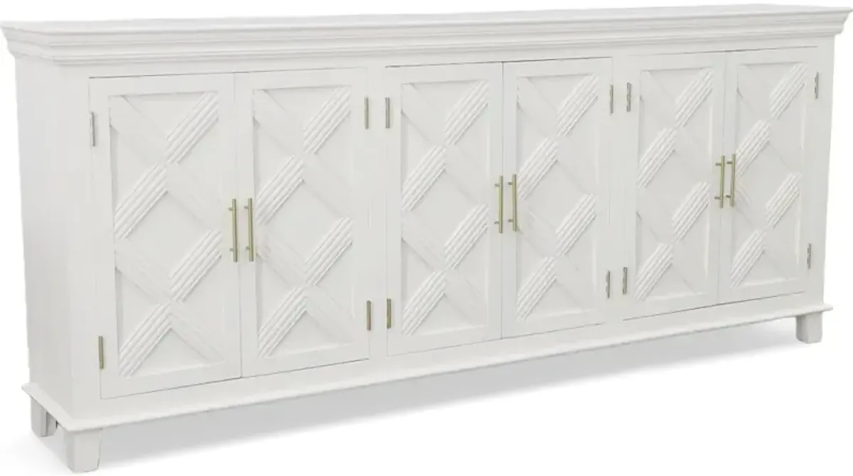 Eaton White Six Door Sideboard