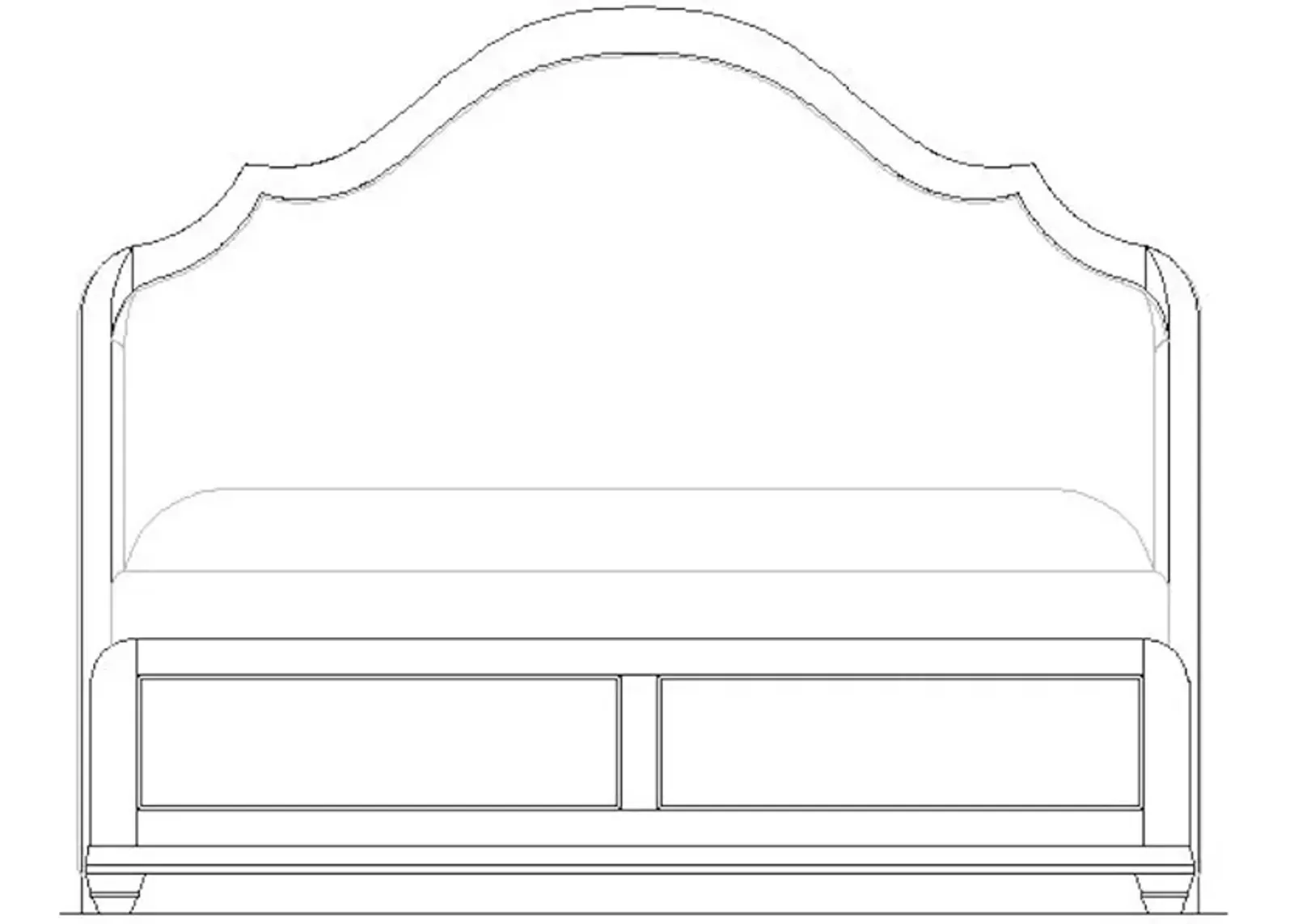 6/6 King Haven Shelter Bed Headboard