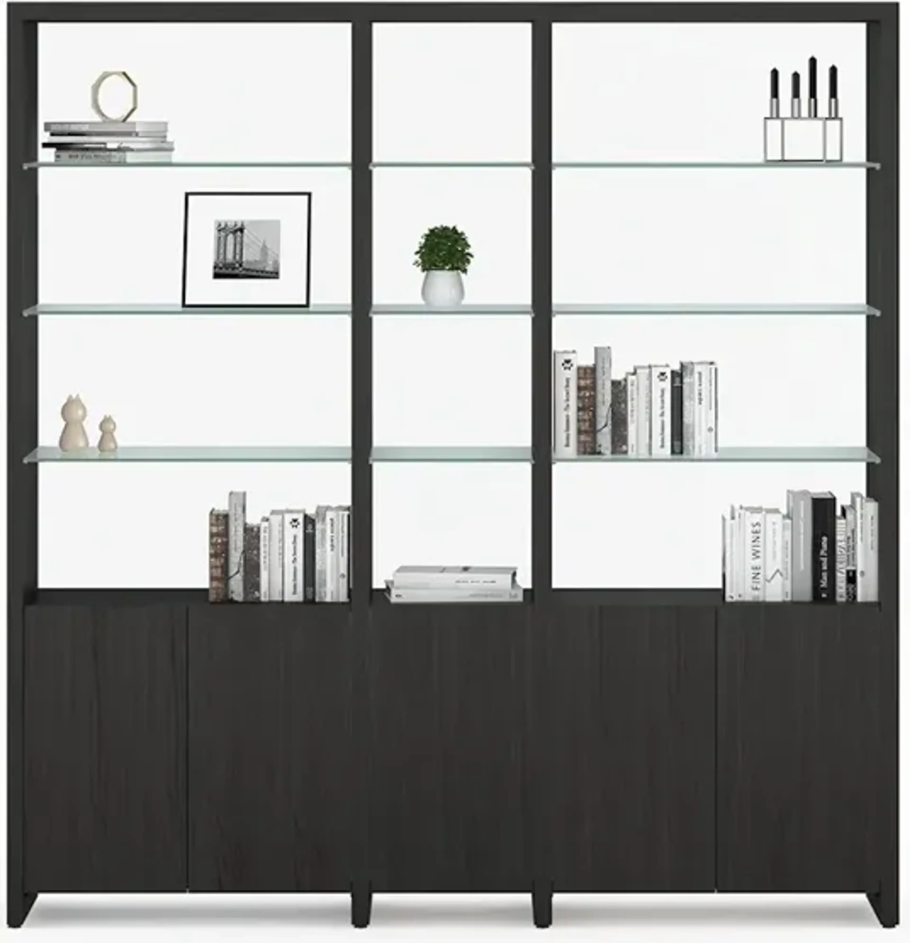 Linea System 3-Shelf System - 81 Wide | Furniture.com