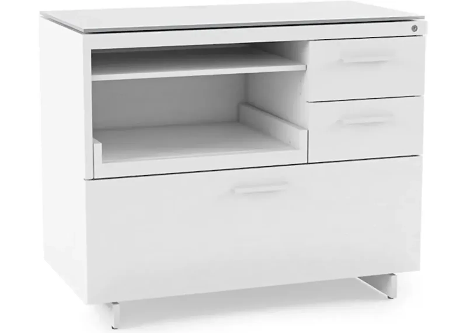 Centro 6417 White Multifunction Office Cabinet