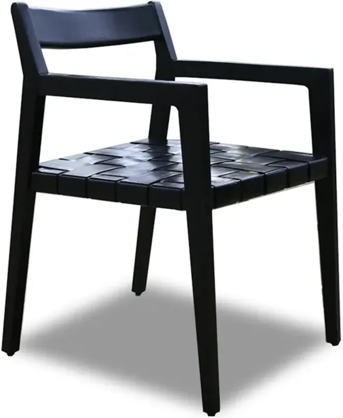 Kenaya Wood and Leather Seat Dining Chair