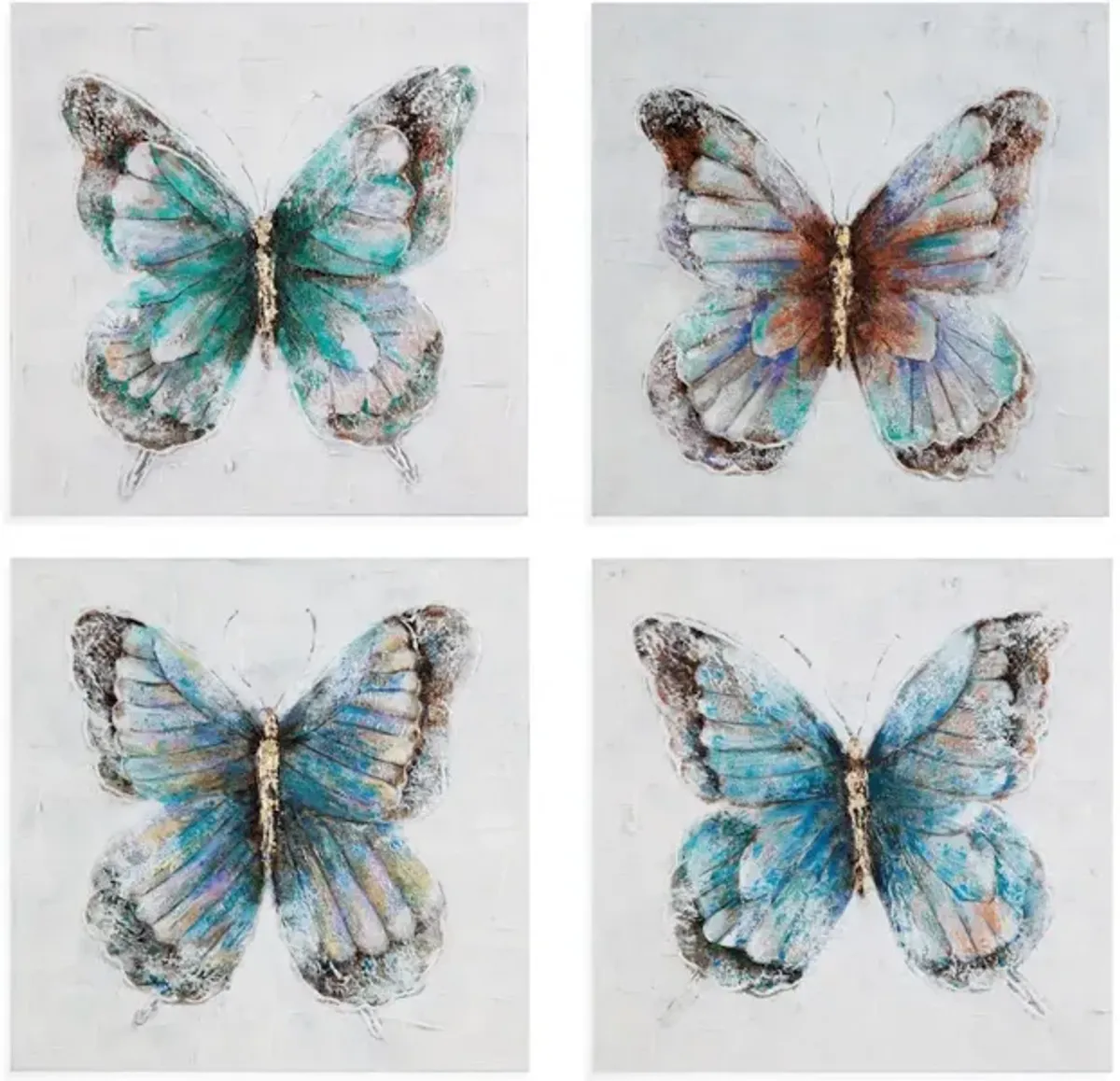 Art - Metallic Butterflies Set of 4