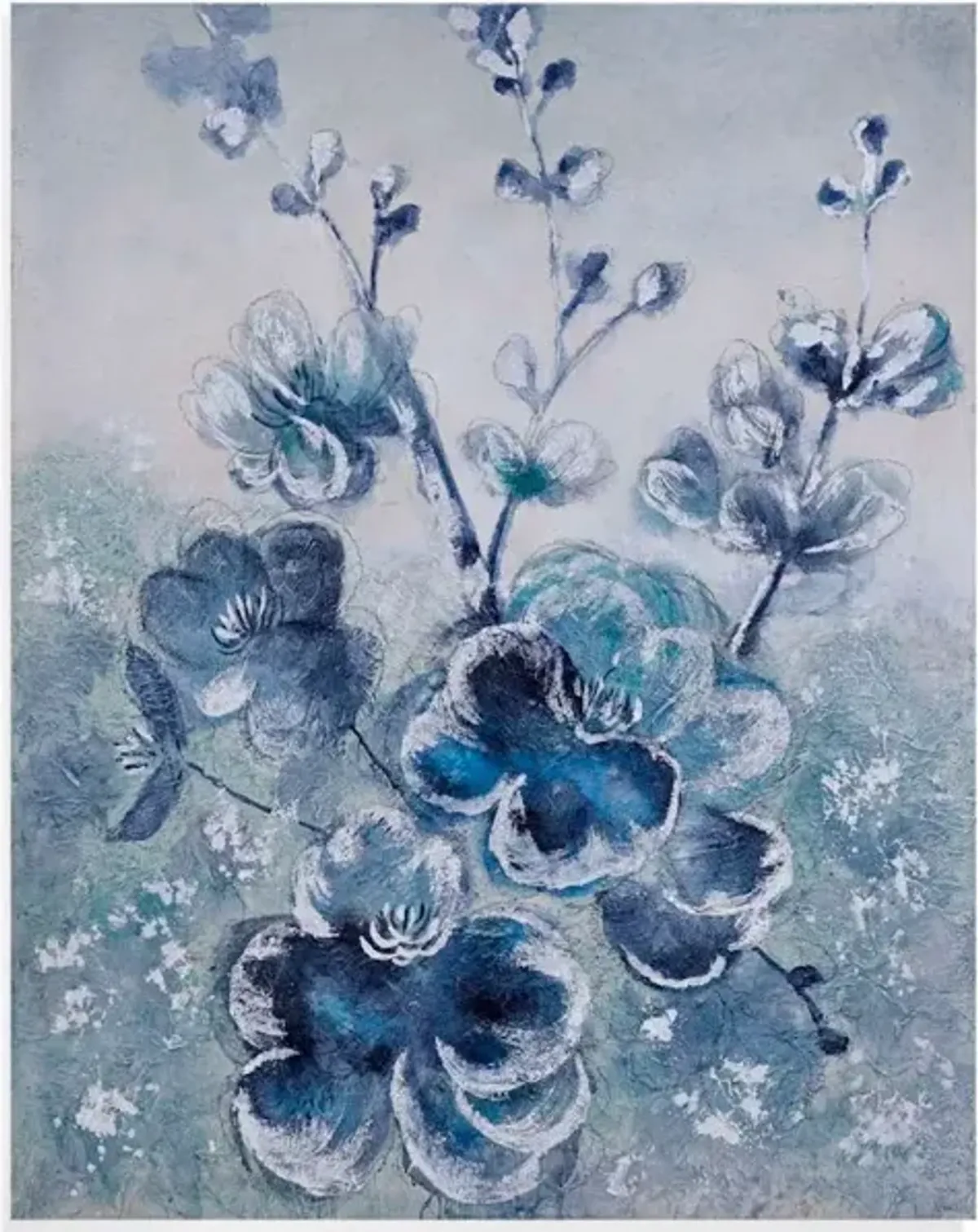 Blue Blooms Canvas Art