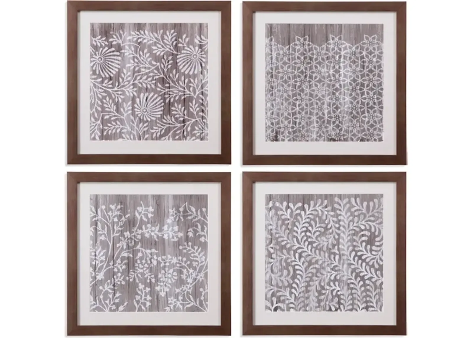 Art - 4 PC Weathered Wood Patterns