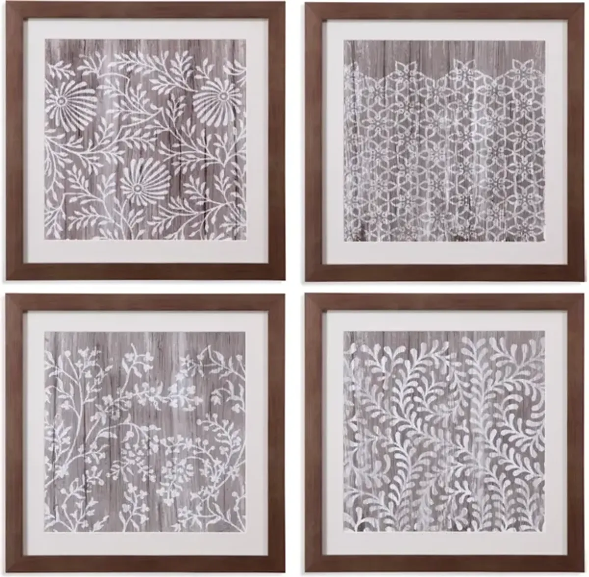 Art - 4 PC Weathered Wood Patterns