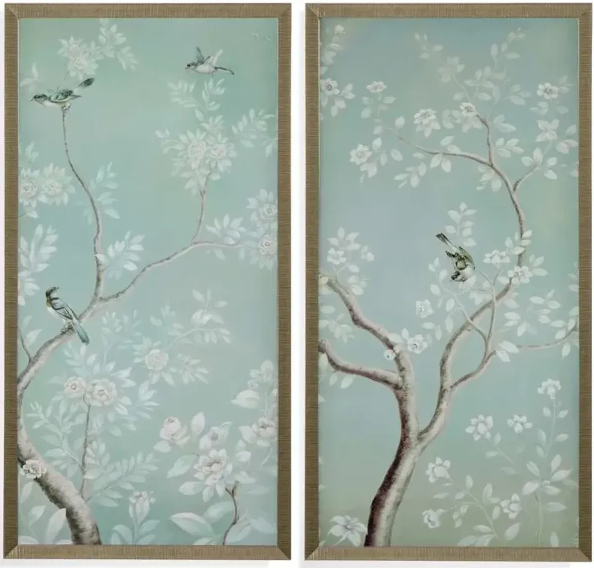 Birds & Flowers II Framed Print