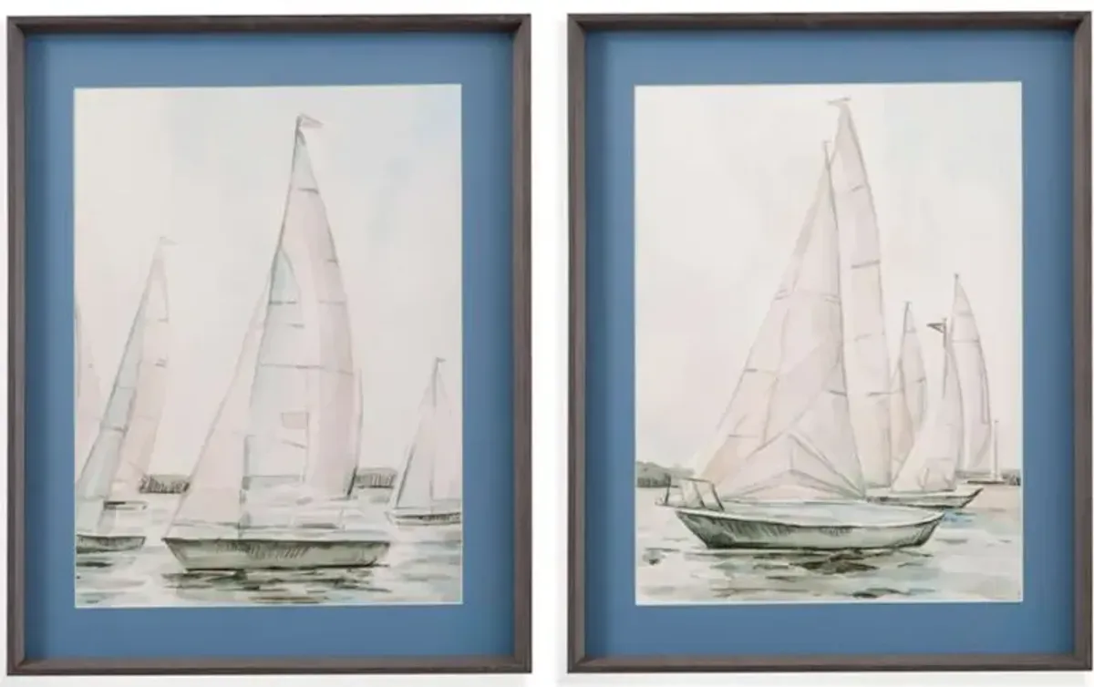 Sail Scribble I Framed Print