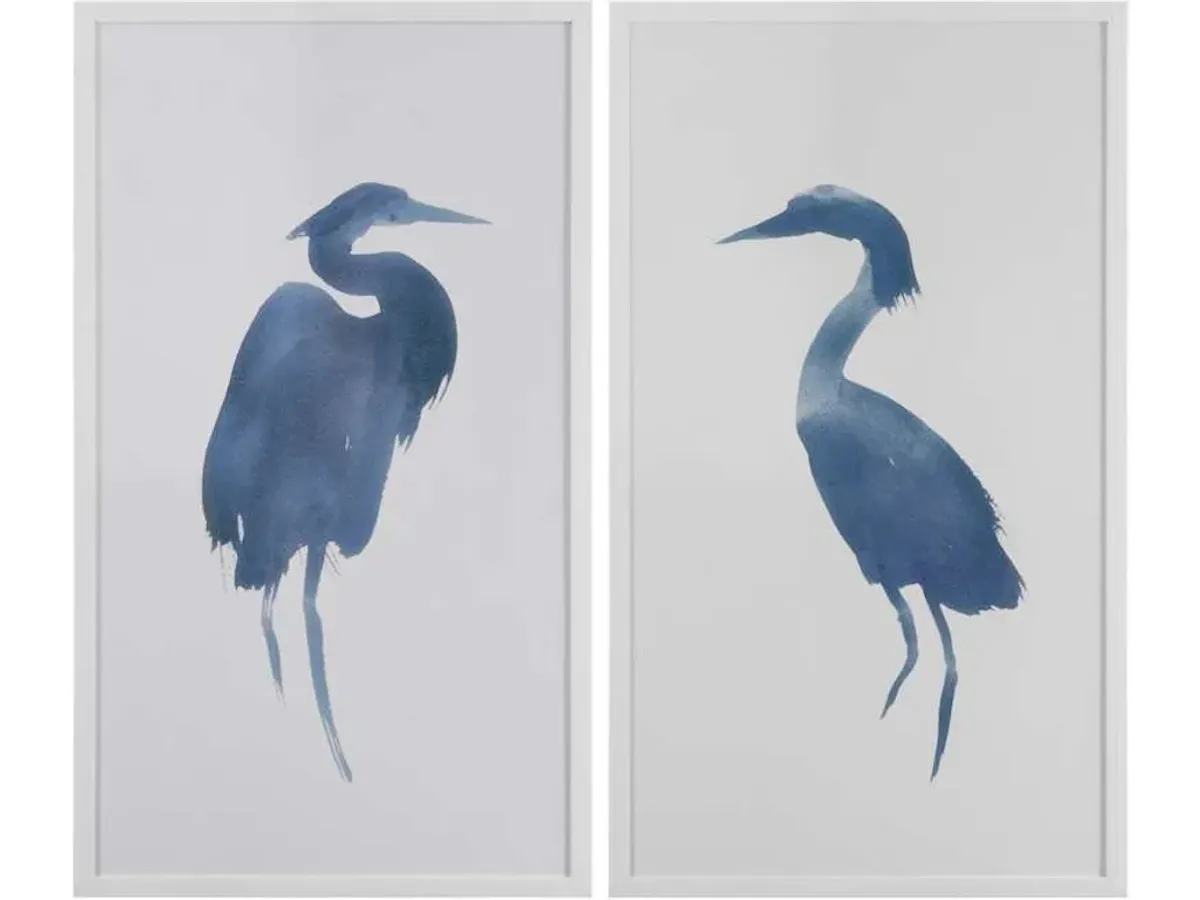 Heron in Blue II Framed Print