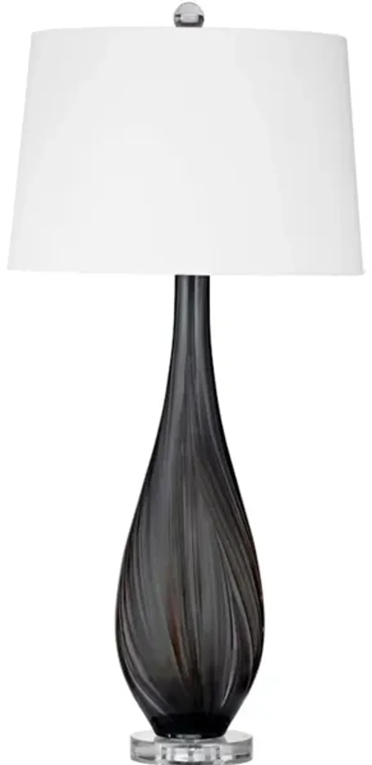 Black Glass Table Lamp