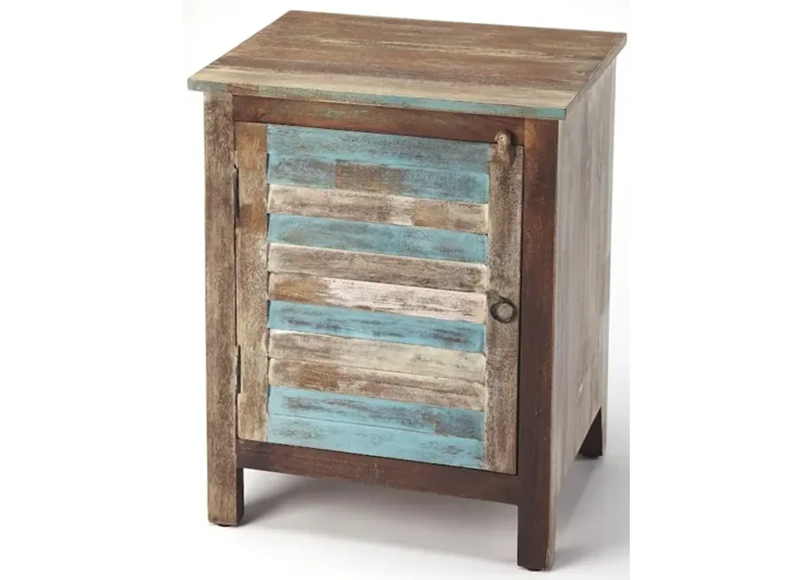 Rustic Shutter Accent Cabinet