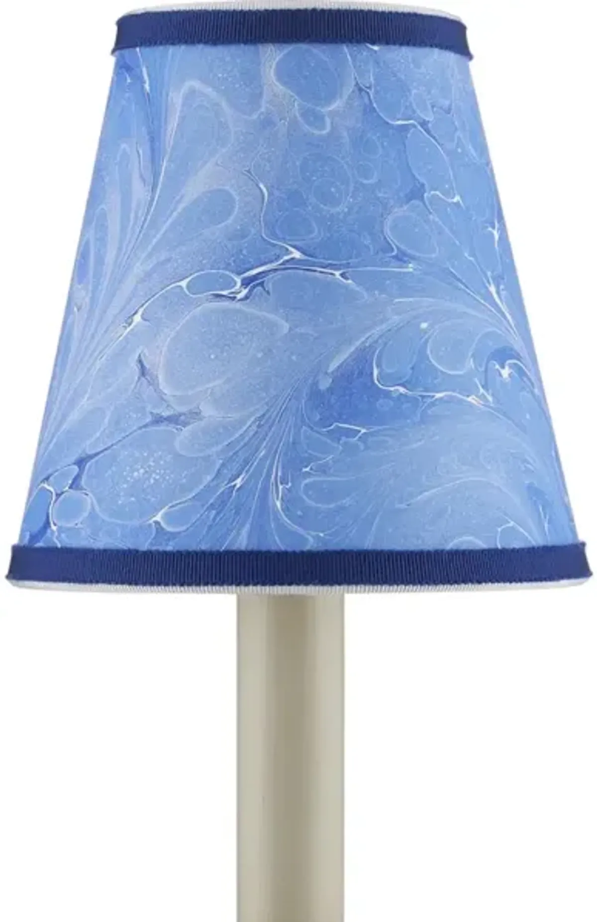 Marble Blue Paper Tapered Chandelier Shade