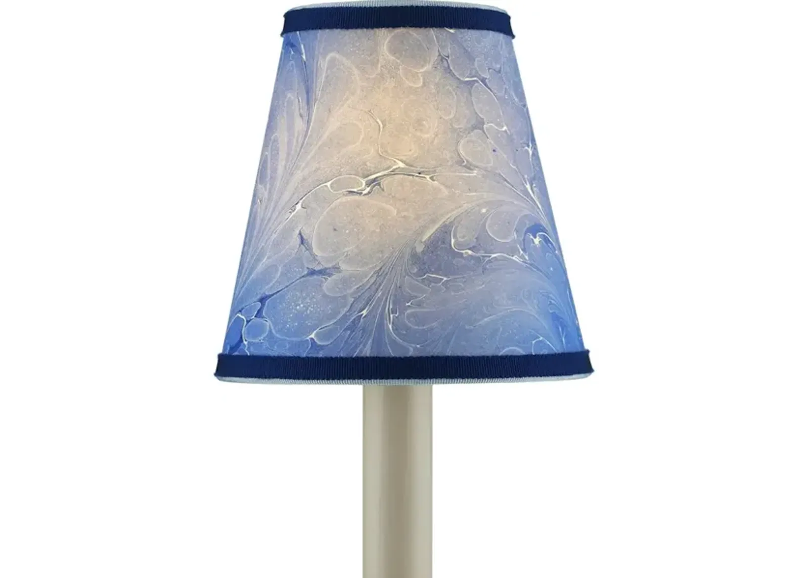 Marble Blue Paper Tapered Chandelier Shade