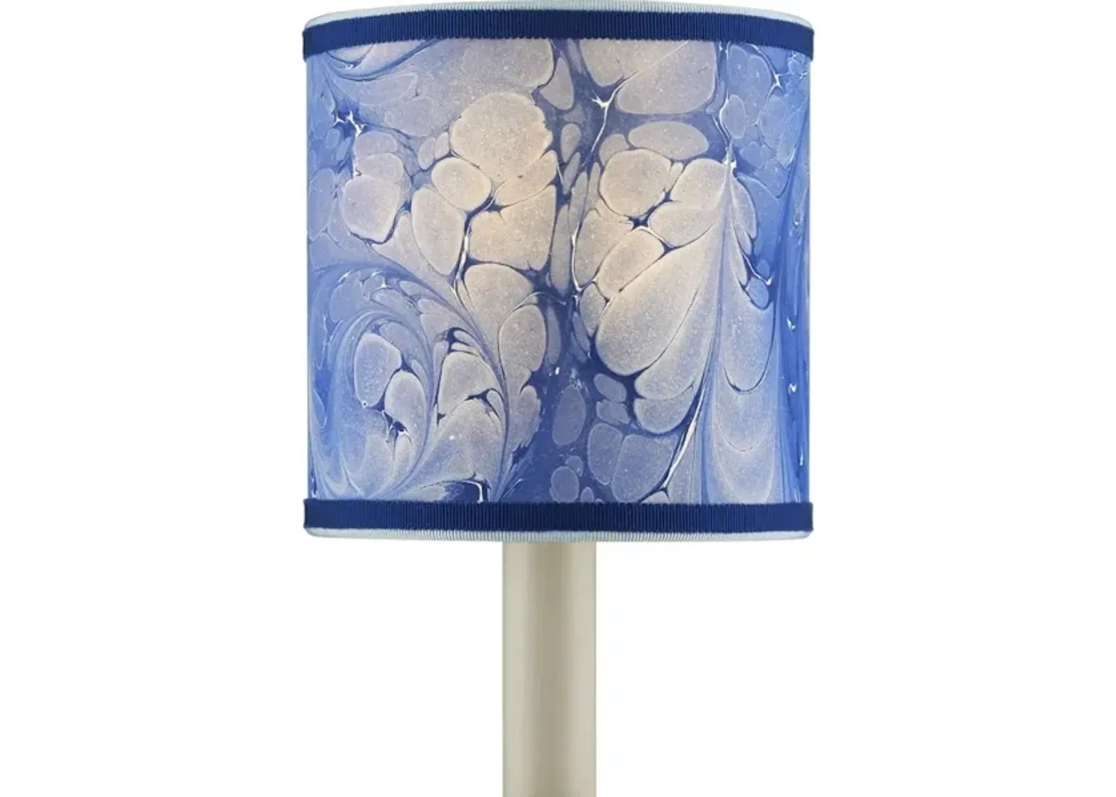 Marble Blue Paper Drum Chandelier Shade