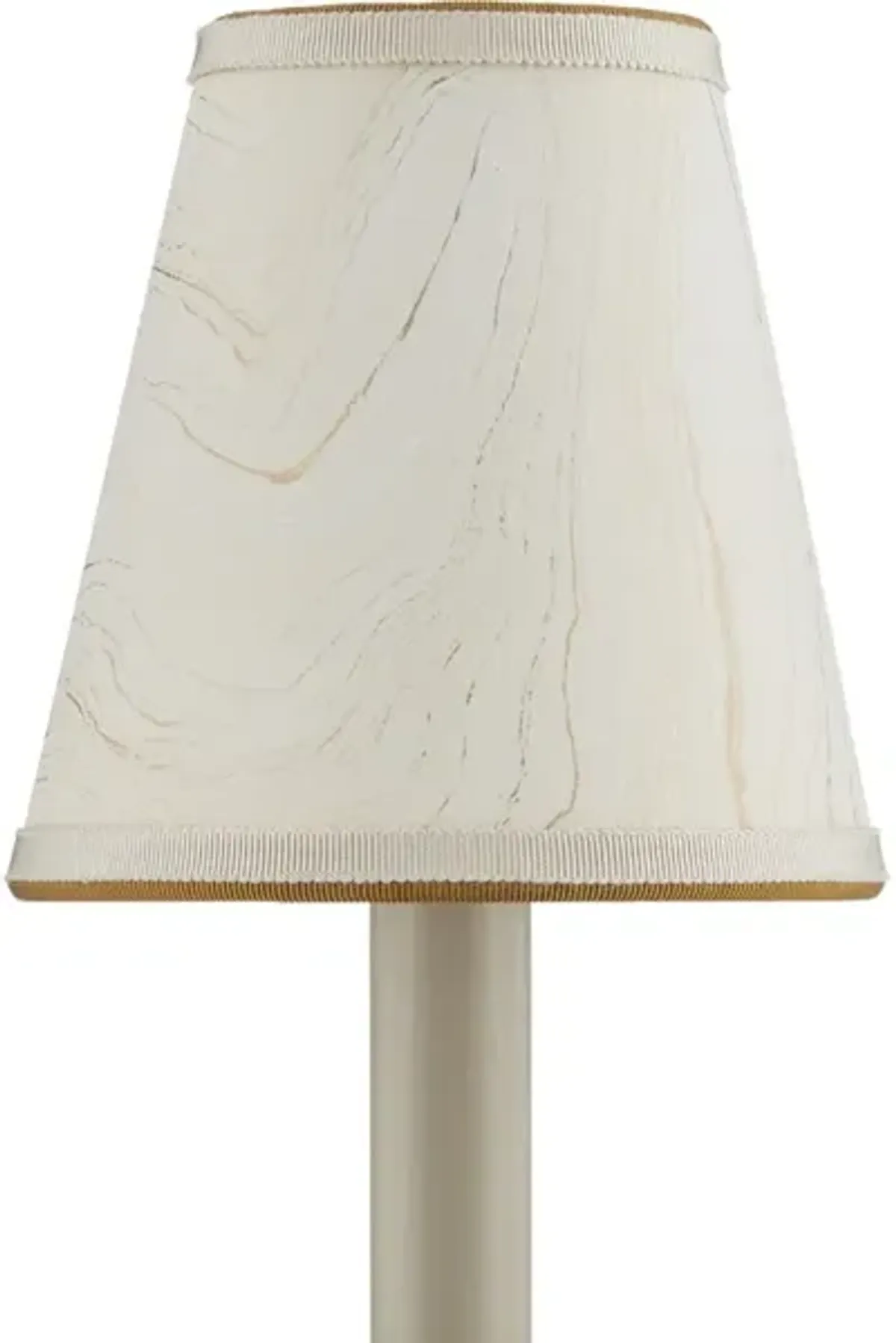 Marble Cream Paper Tapered Chandelier Shade