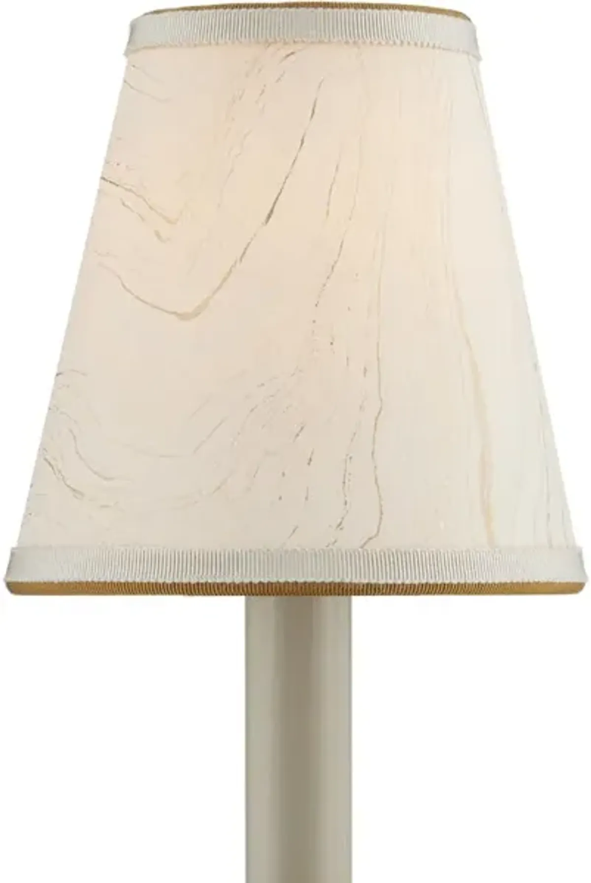 Marble Cream Paper Tapered Chandelier Shade