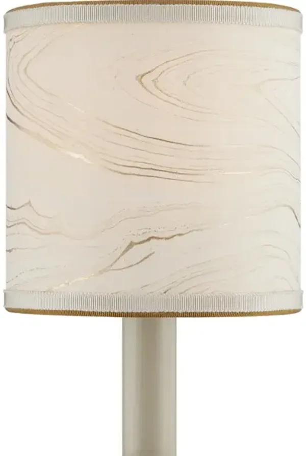Marble Cream Paper Drum Chandelier Shade
