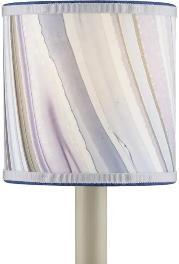 Marble Lavender Paper Drum Chandelier Shade