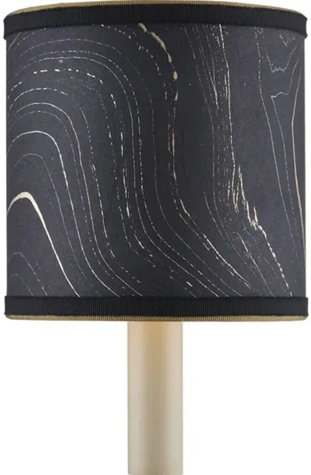 Marble Black Paper Drum Chandelier Shade