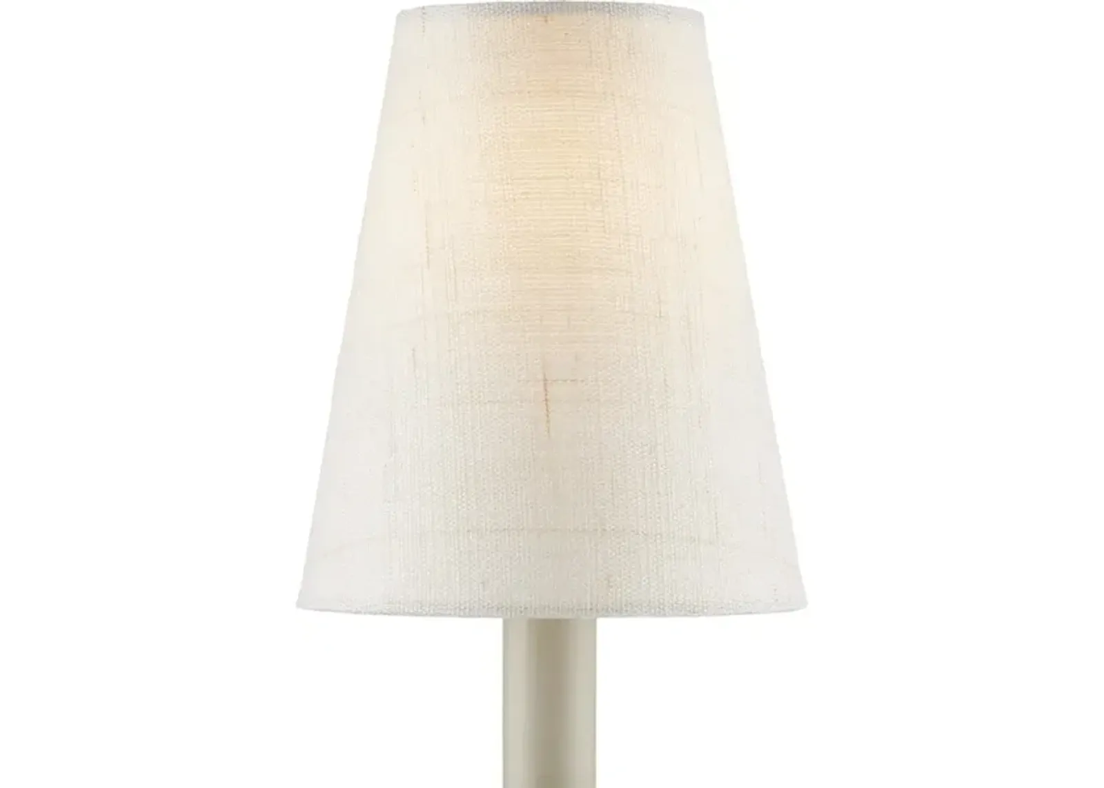 Ivory Fine Grasscloth Tapered Chandelier Shade